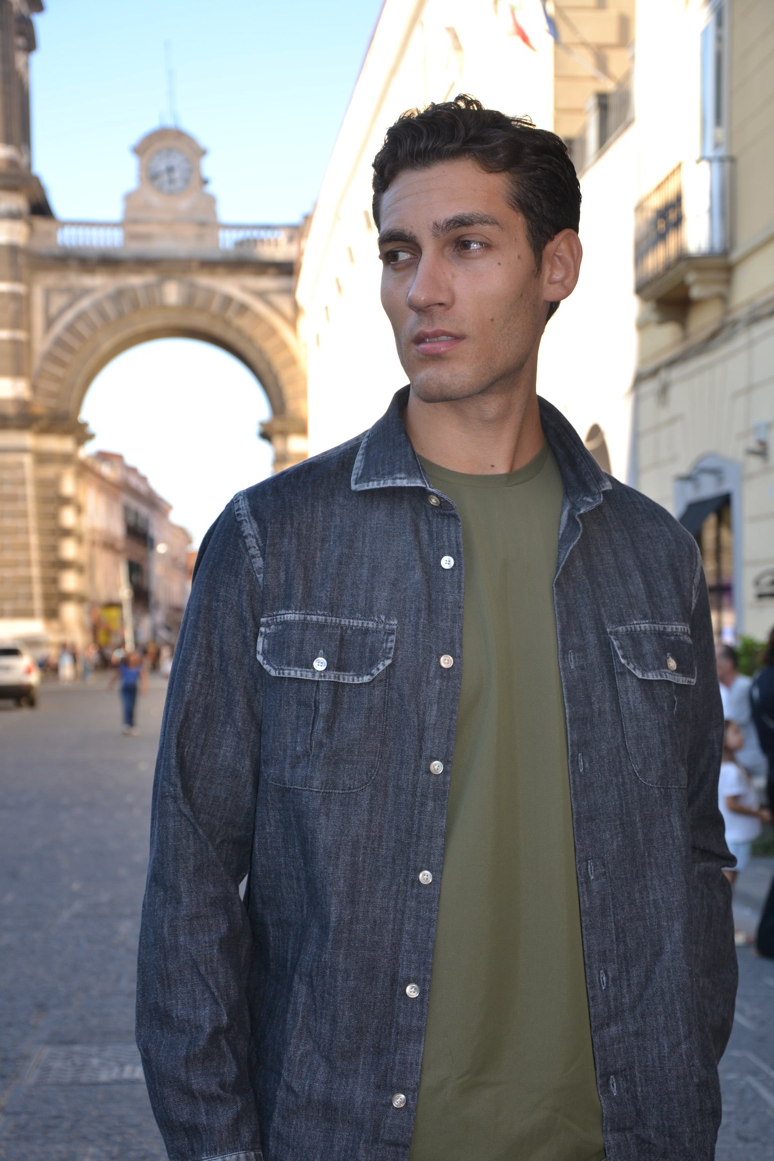 Dan Shirt Jeans Scuro