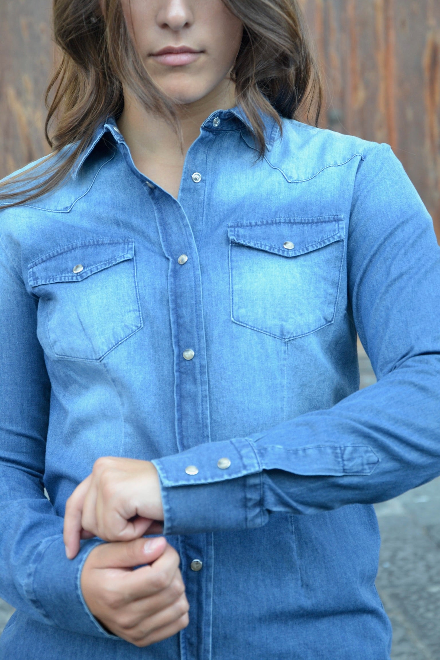 Denim Shirt - Jeans Scuro