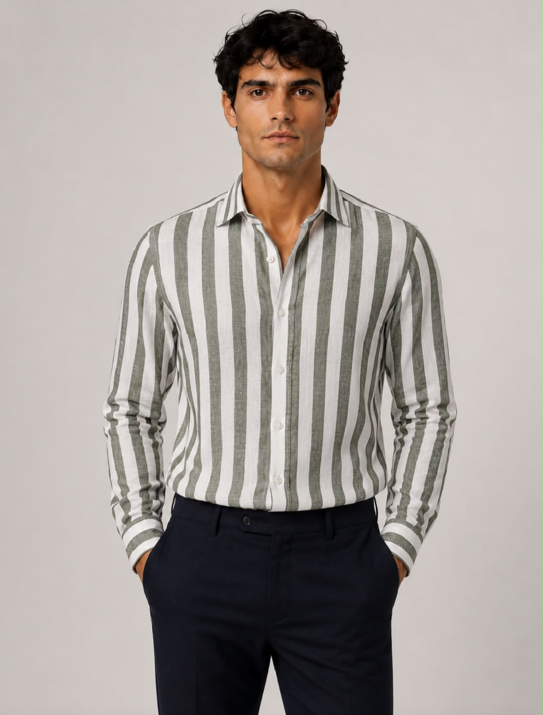 Camicia Lino verde 69/06