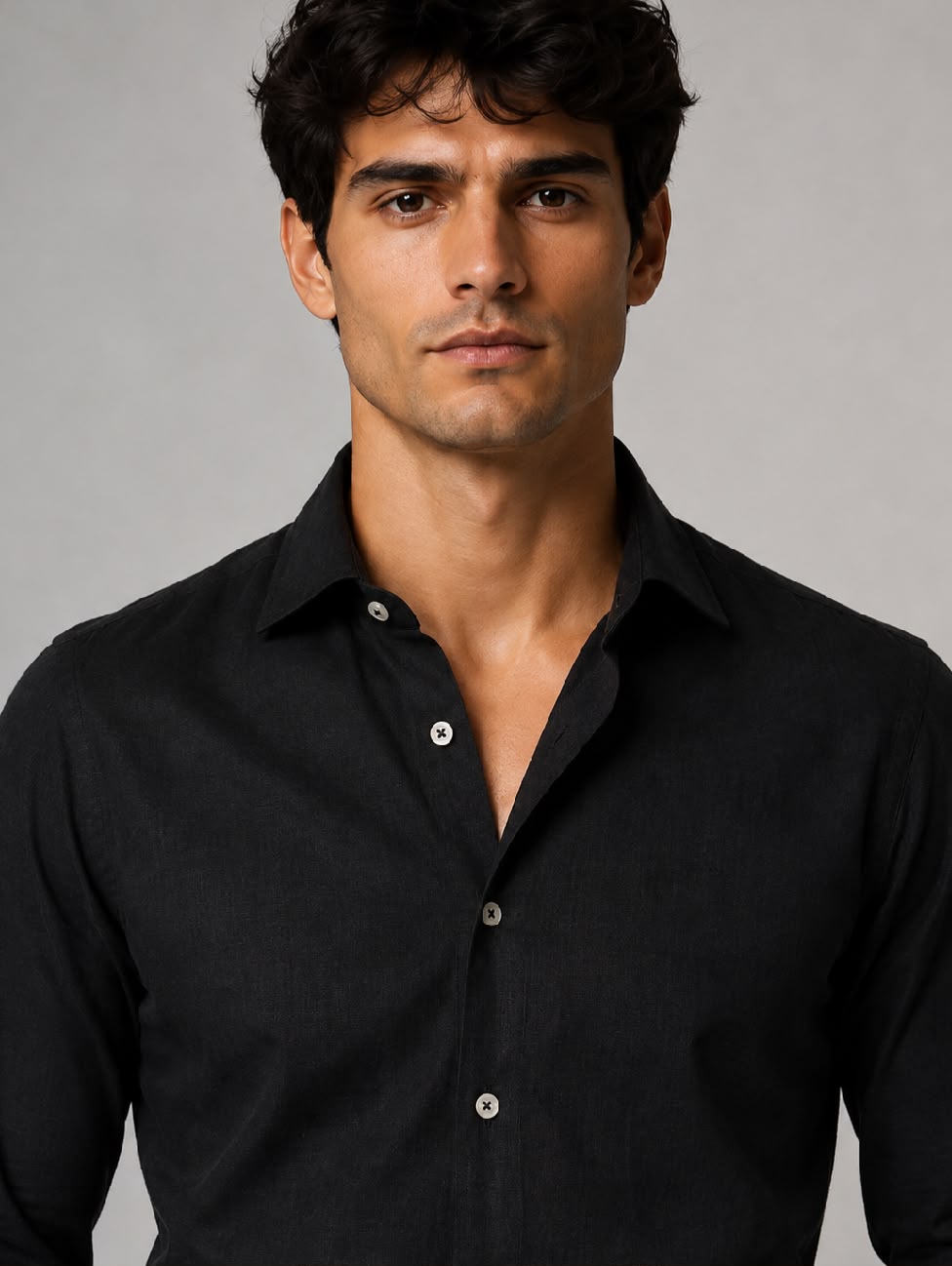Camicia Lino nero