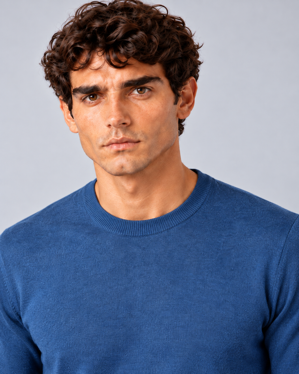 Maglia in lana Merino blu