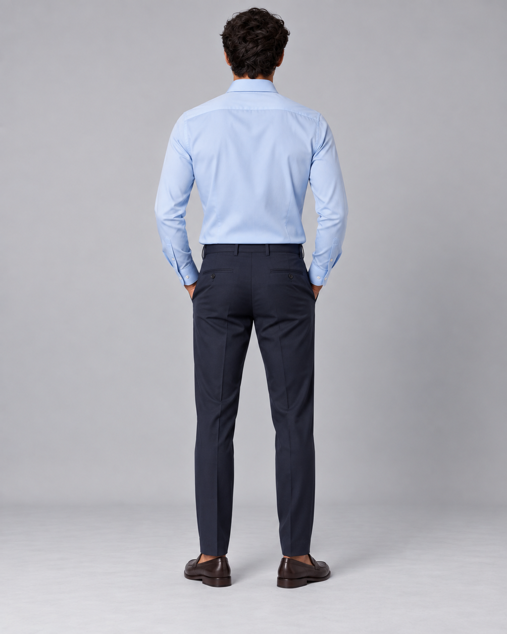 Camicia azzurro non stiro
