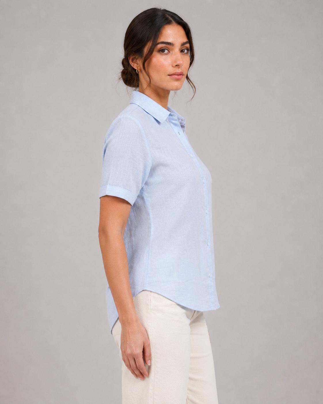 Camicia Lino azzurra