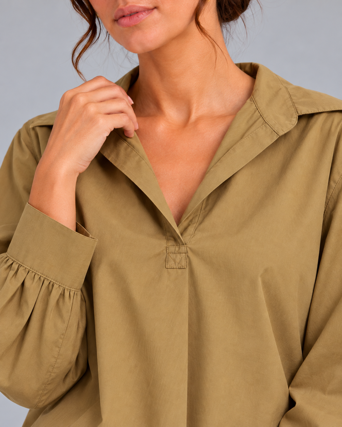 Blusa tabacco cotone