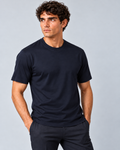 T shirt in filo di scozia blu