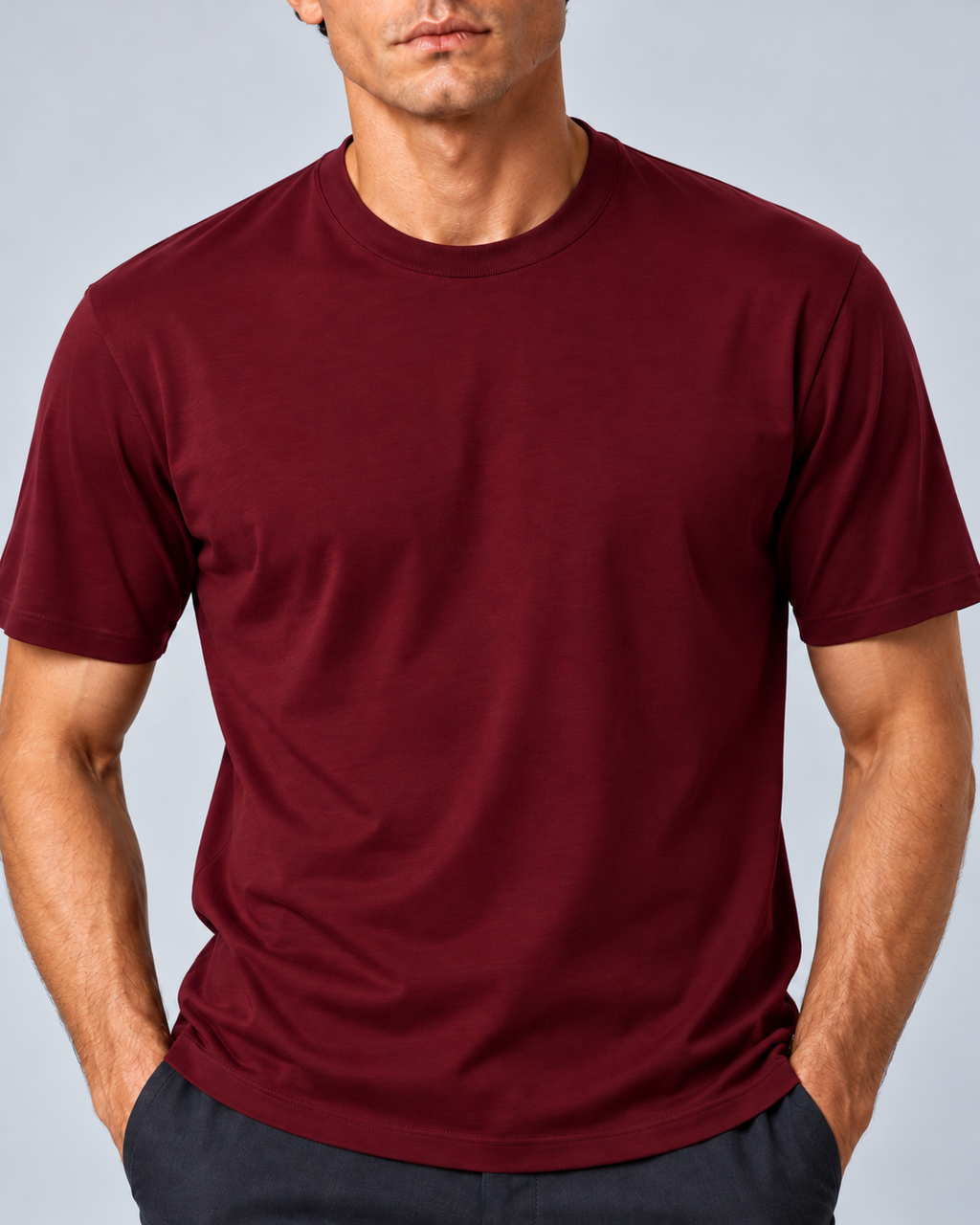 T-shirt  in Filo di Scozia bordeaux