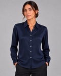 Camicia blu Nico in seta