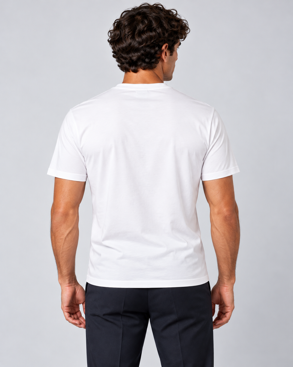T shirt in filo di scozia bianca