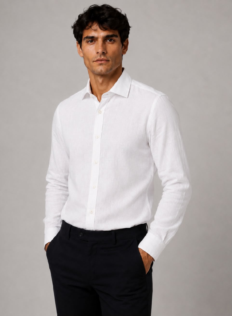 Camicia Lino bianco
