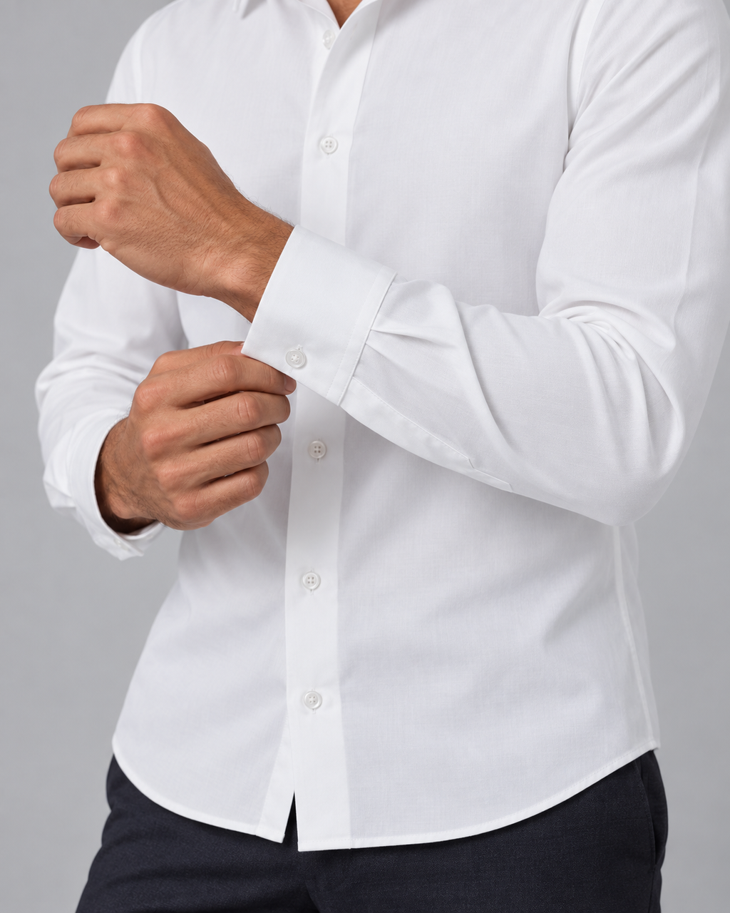 Camicia bianca non stiro slim