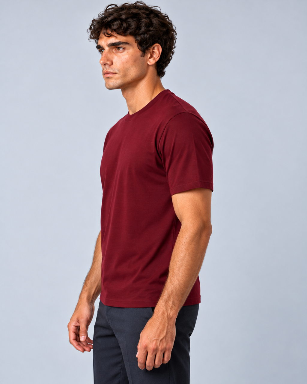 T-shirt  in Filo di Scozia bordeaux