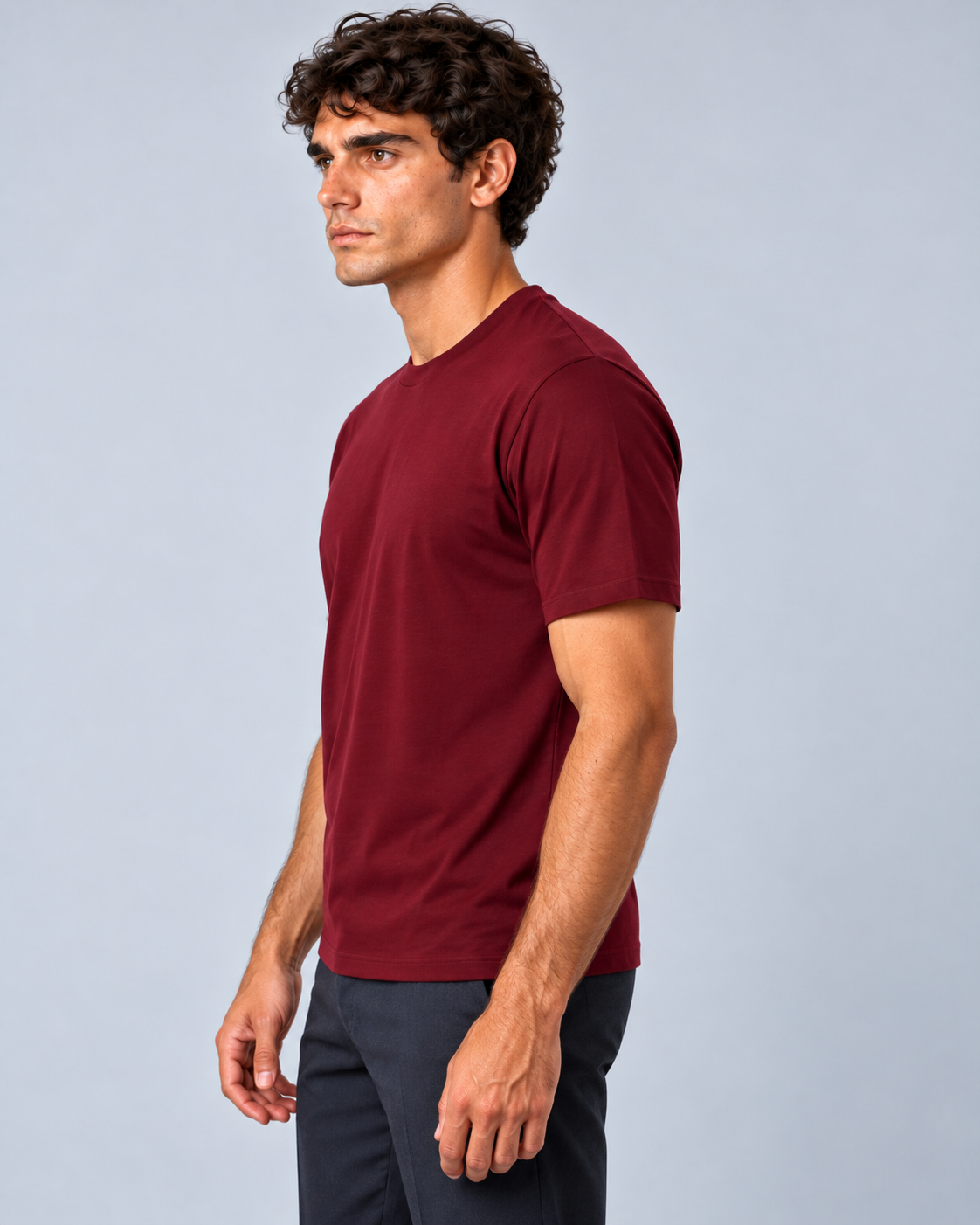 T-shirt  in Filo di Scozia bordeaux