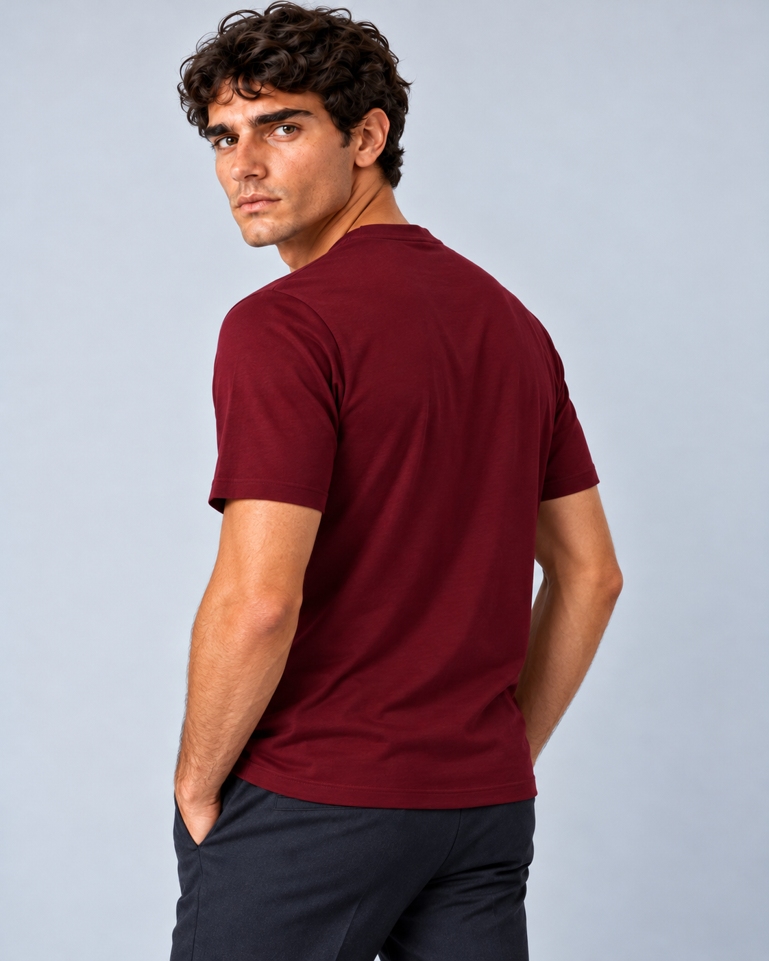 T-shirt  in Filo di Scozia bordeaux