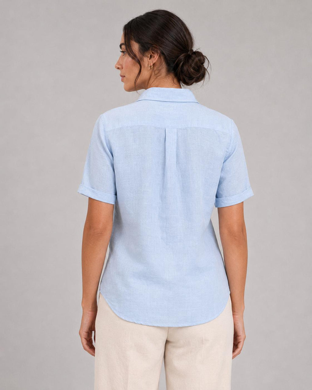Camicia Lino azzurra