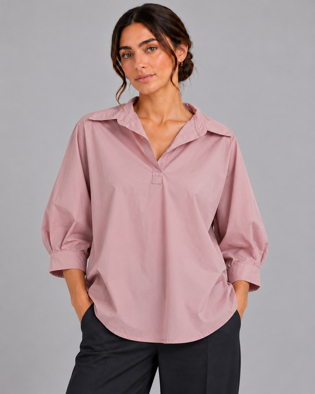 Blusa rosa cotone
