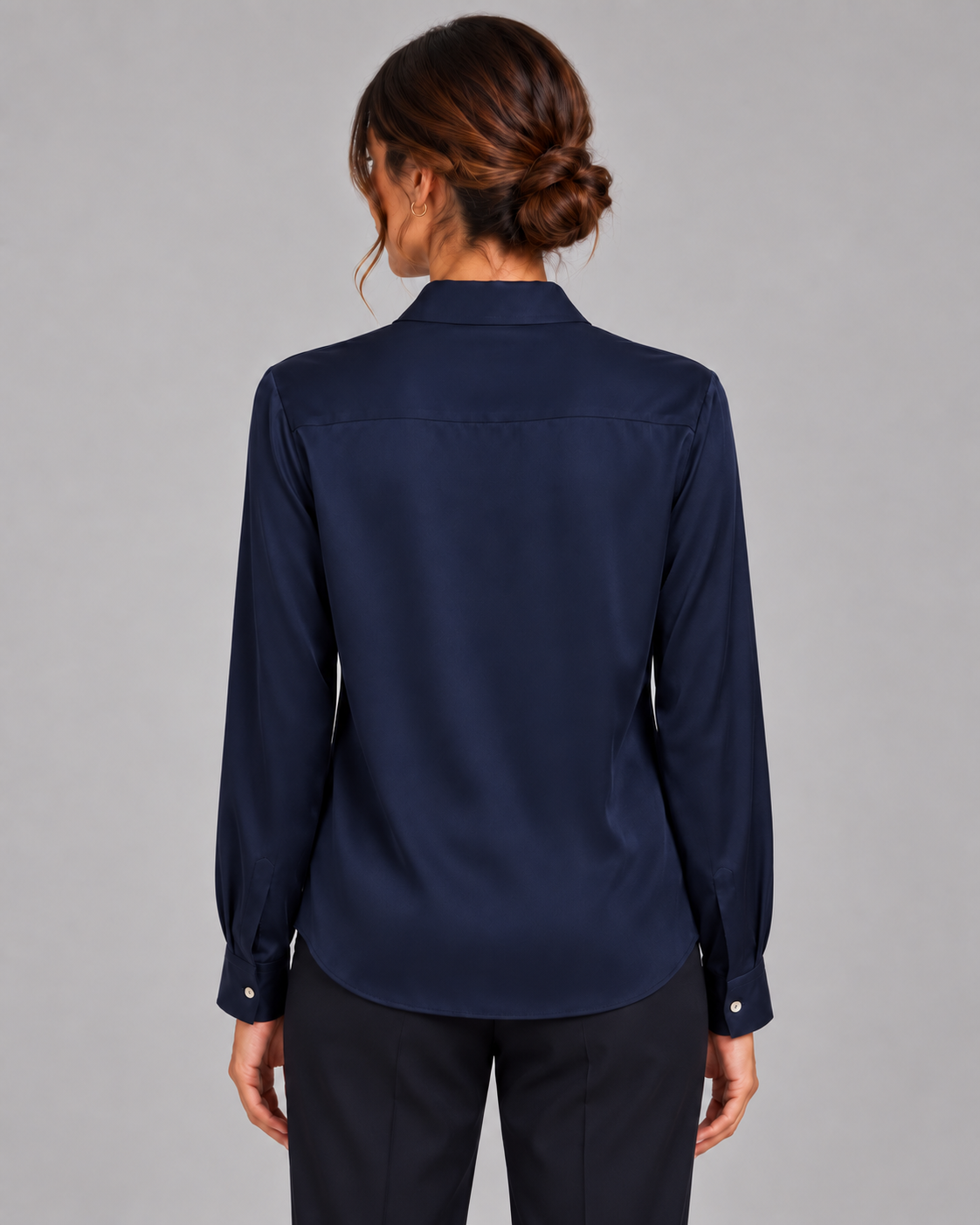 Camicia blu Nico in seta