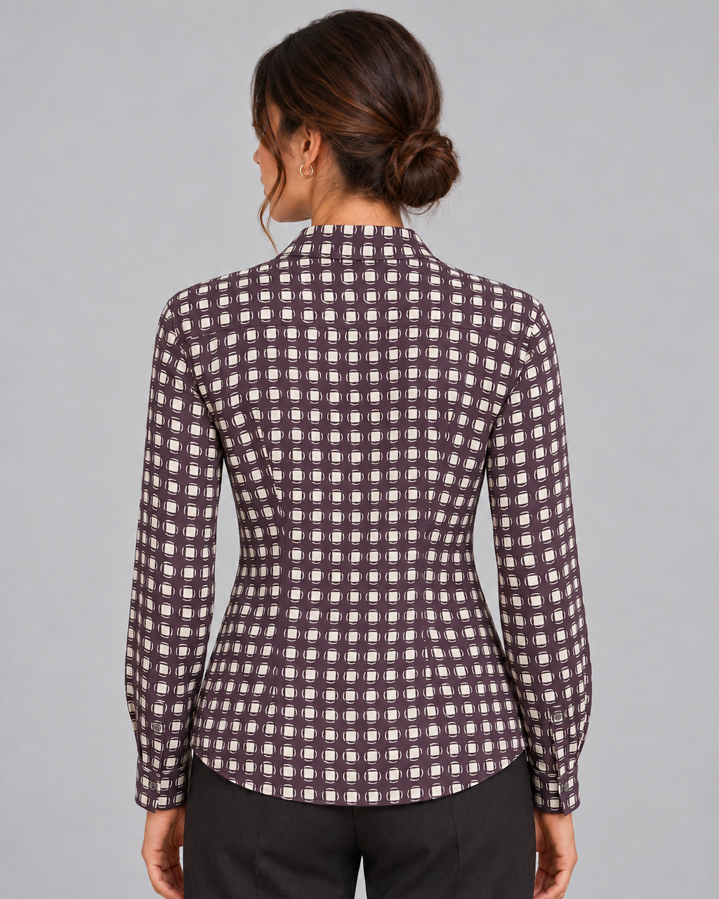 Camicia Sophia coffe non stiro