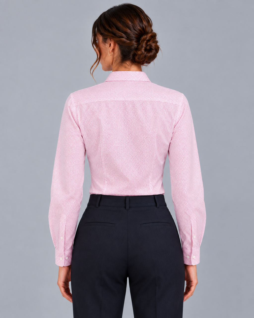 Camicia Bianco/rosa non stiro