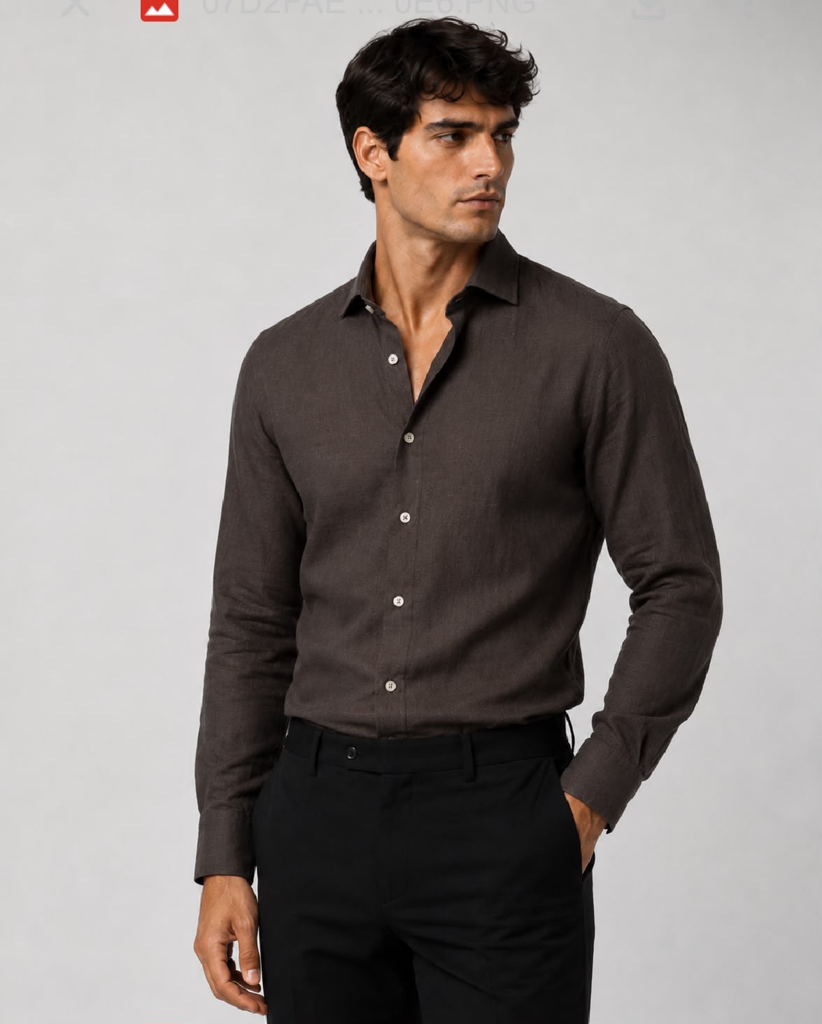 Camicia Lino moro