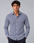 Camicia fantasy blu non stiro