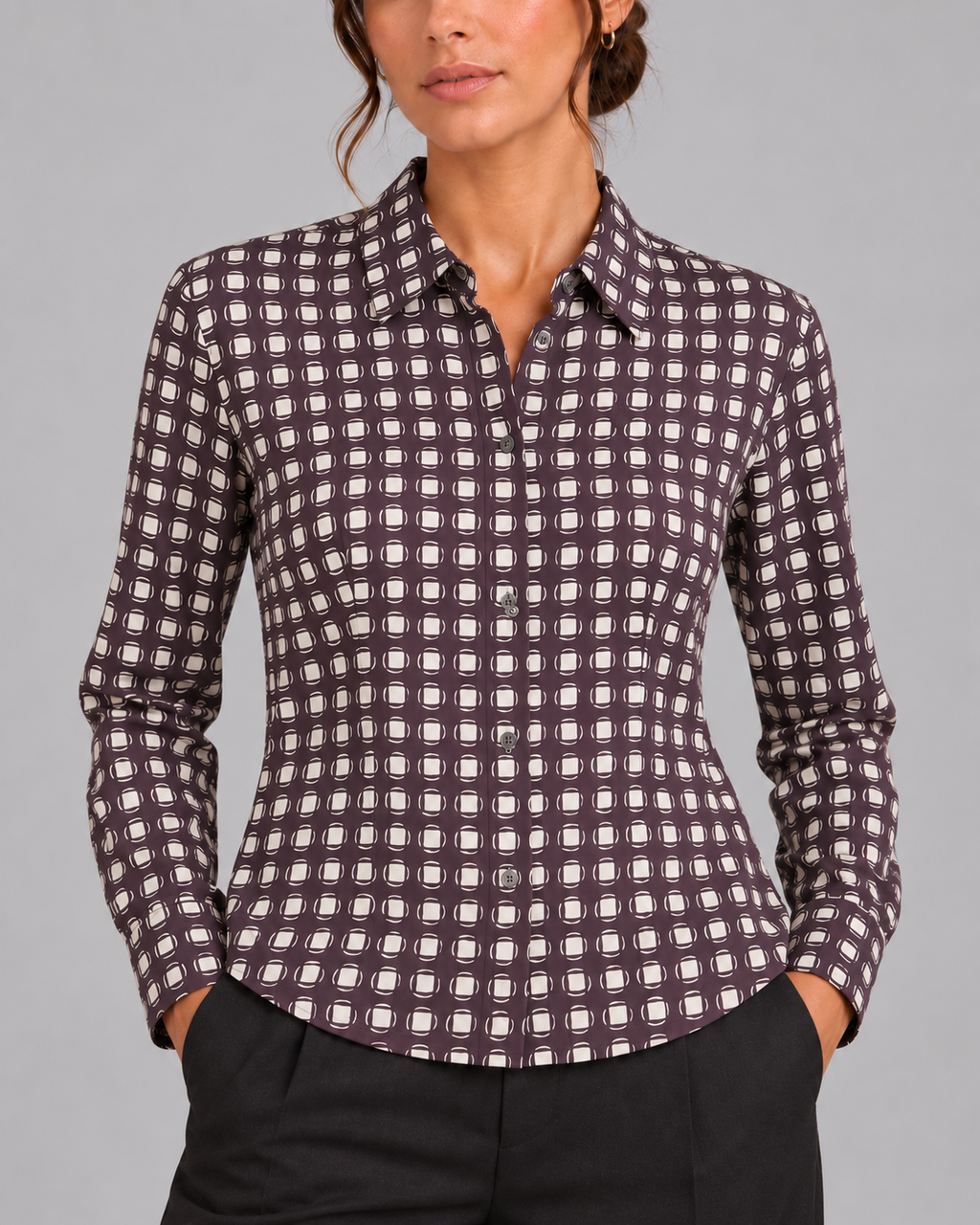 Camicia Sophia coffe non stiro