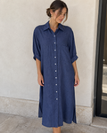 Abito in lino blu