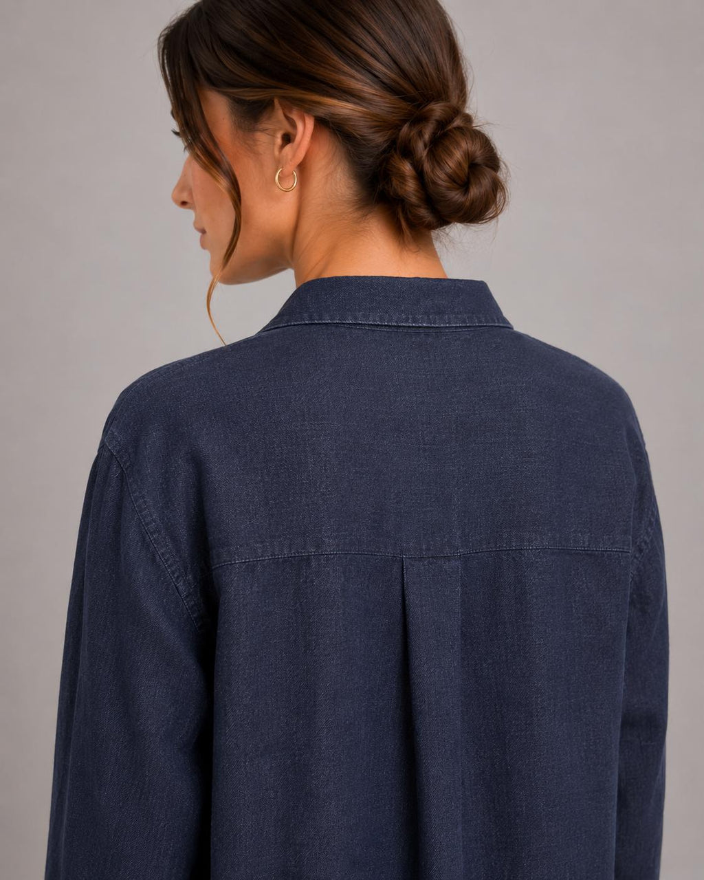Camicia overtina indaco