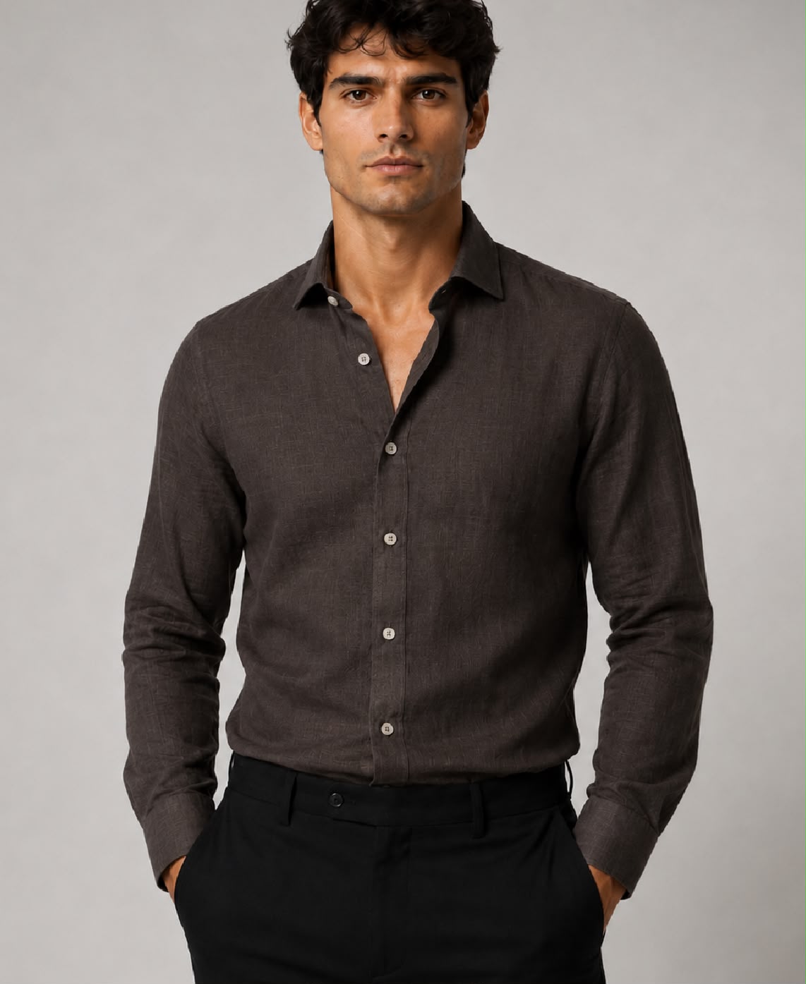 Camicia Lino moro