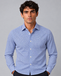 Camicia fantasia azzurra non stiro