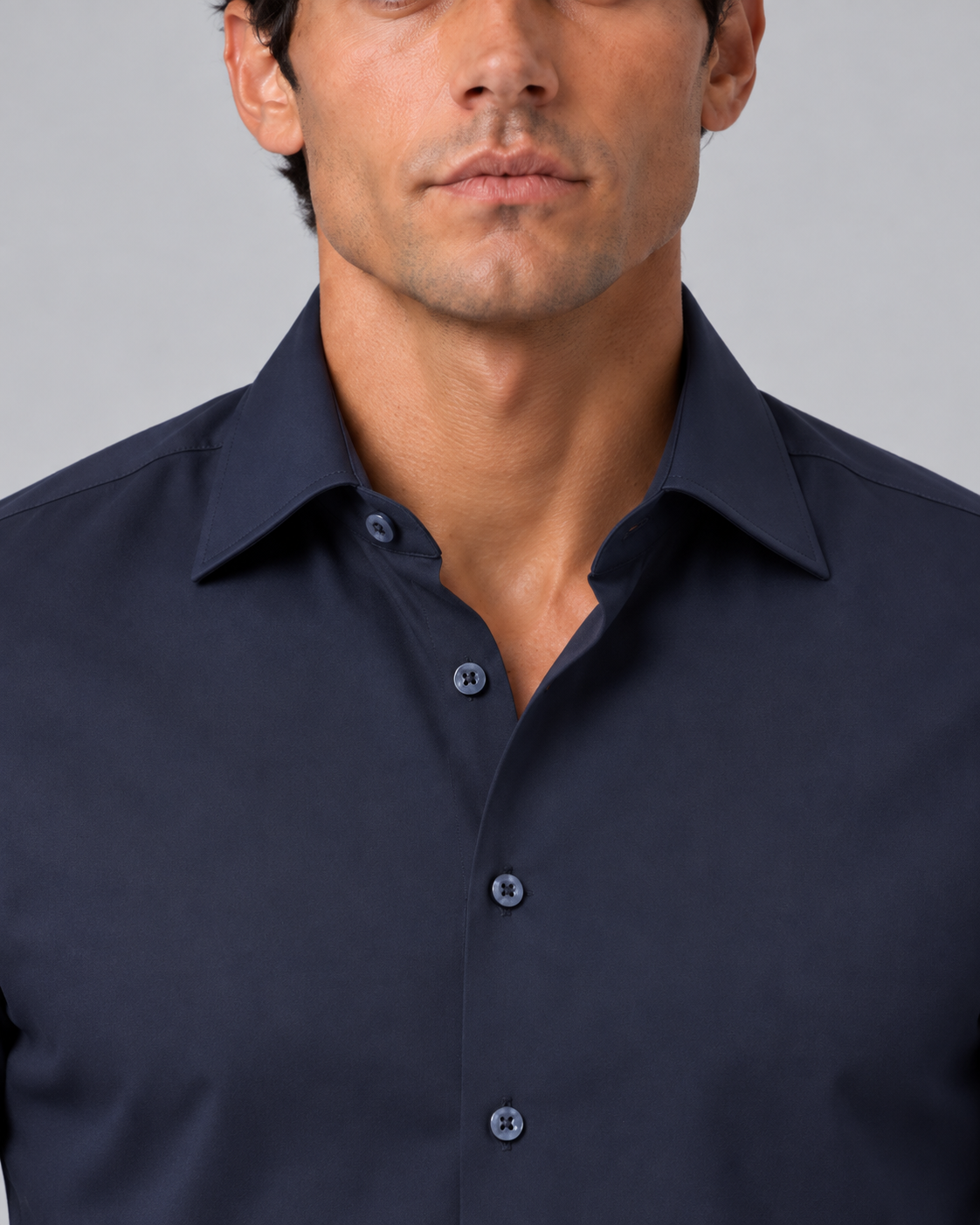 Camicia blu non stiro slim