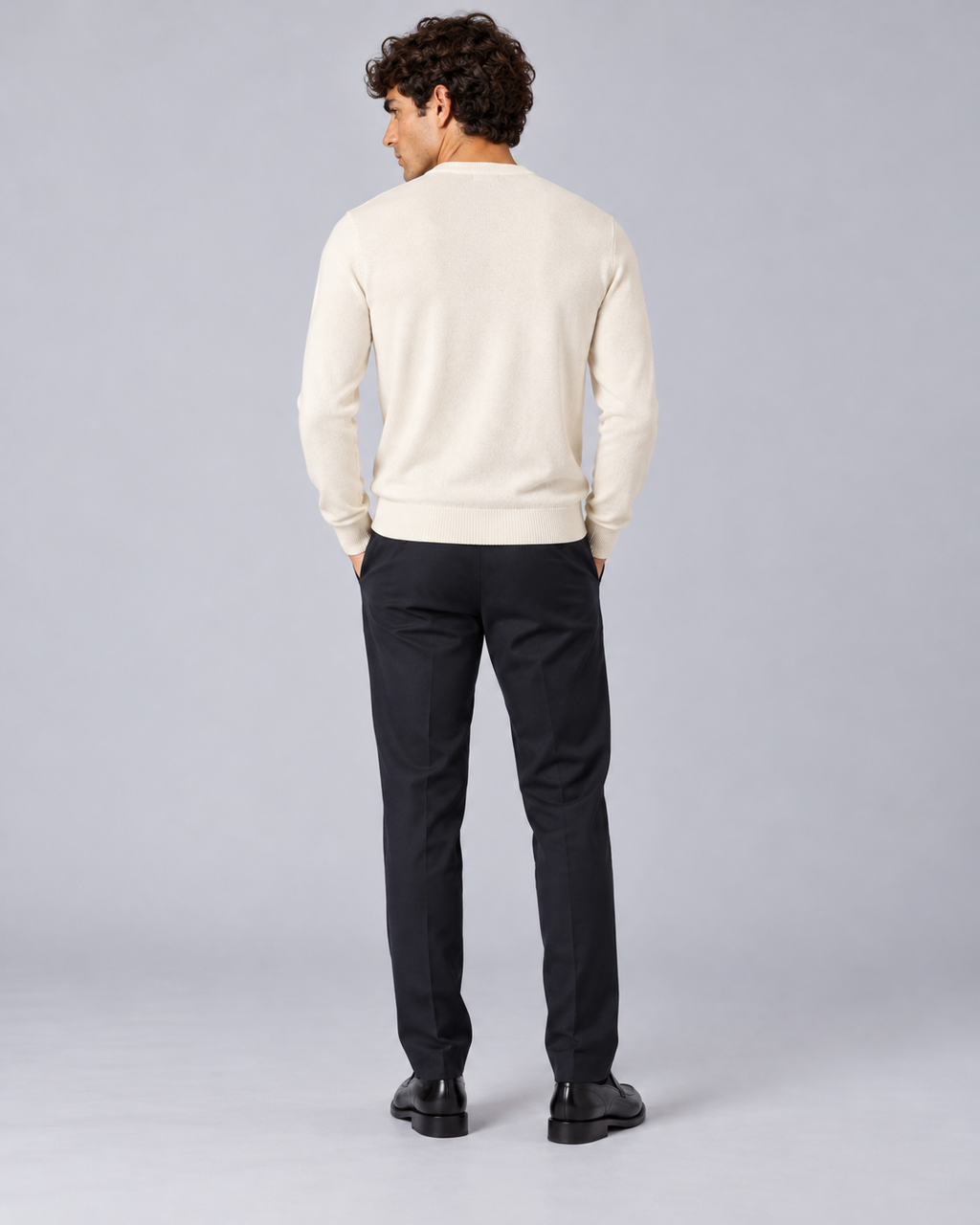 Maglia in lana merino bianco