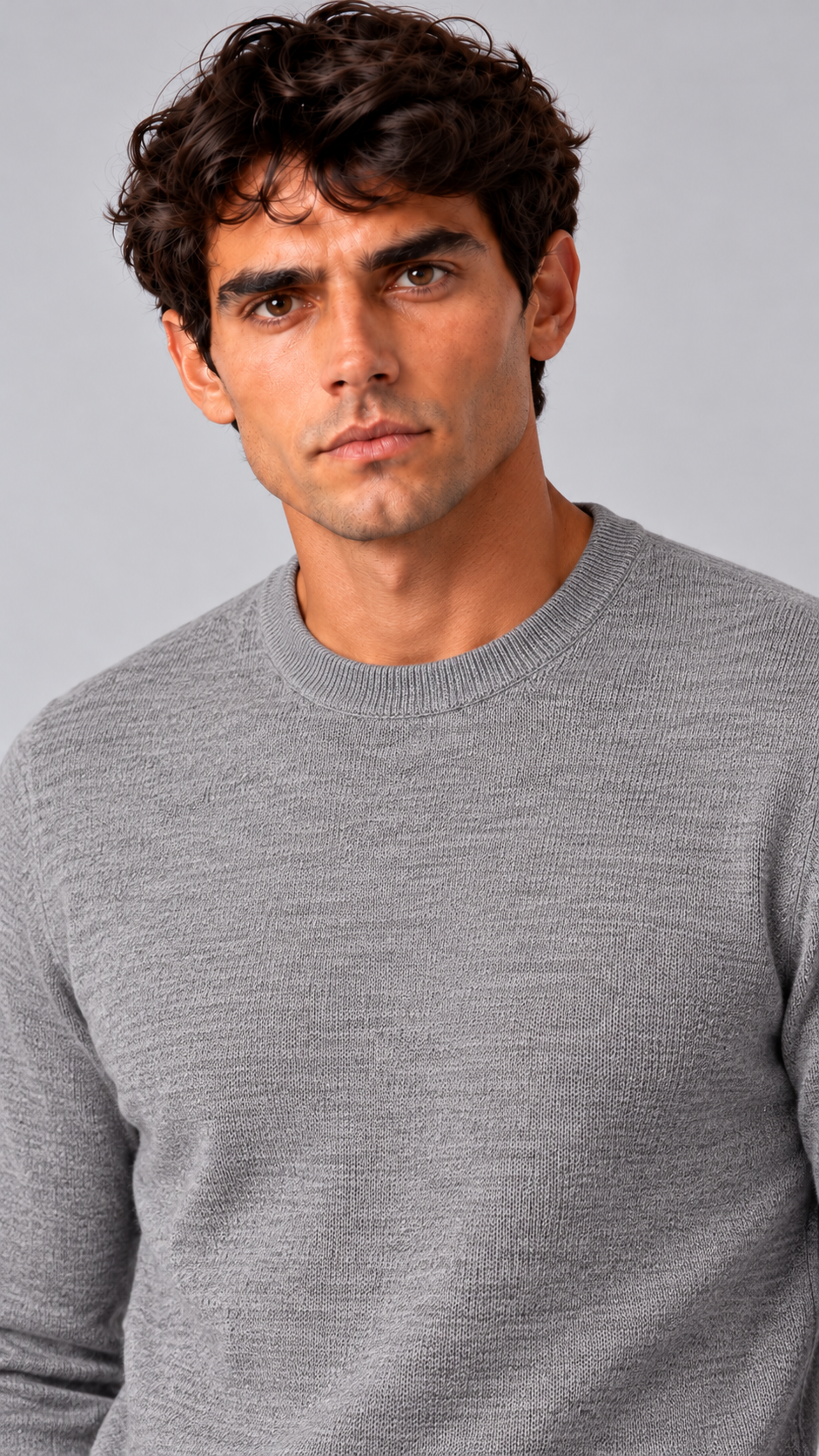 Maglia in lana merino grigio