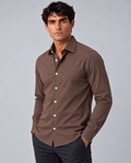 Camicia non stiro marrone
