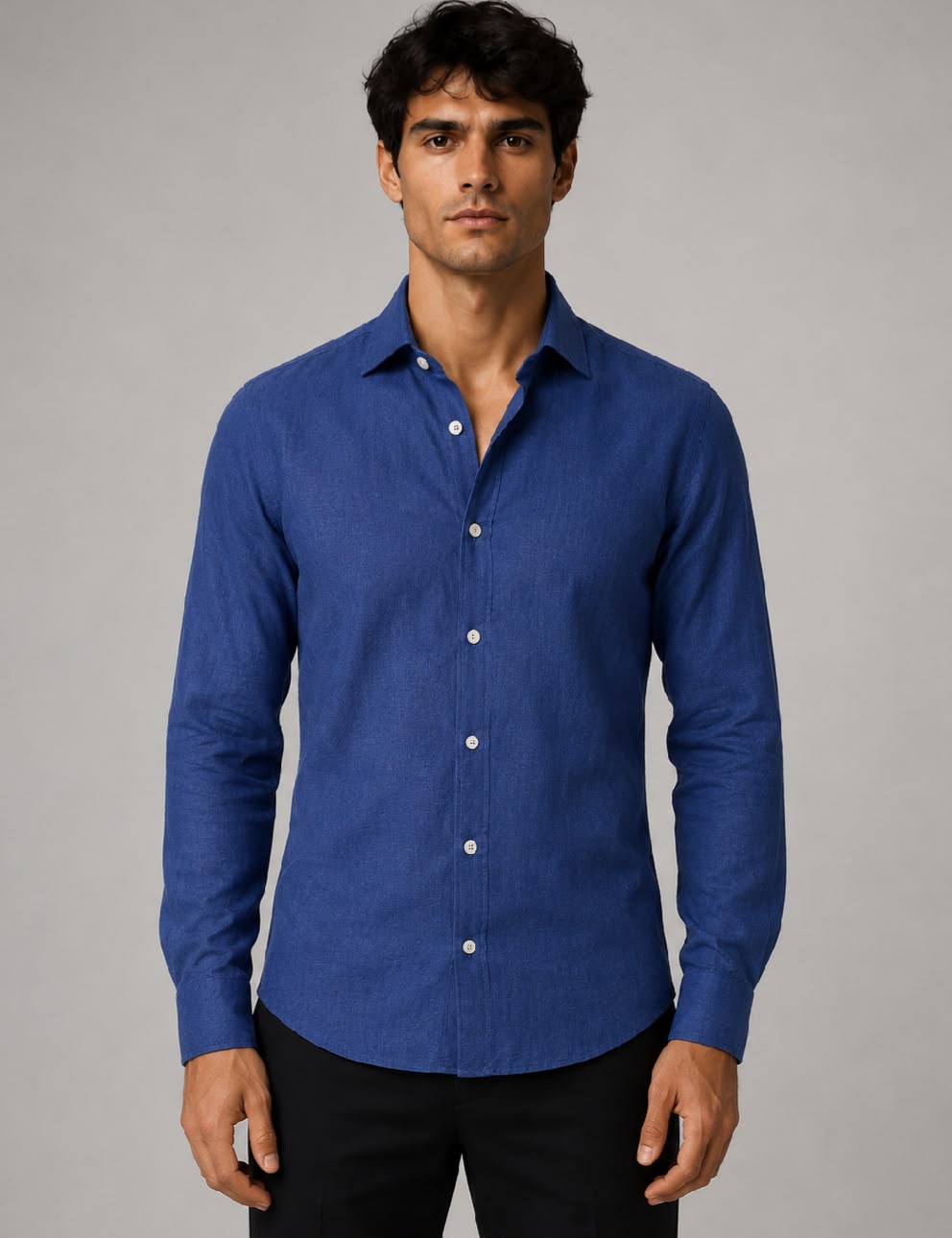 Camicia Lino Blu