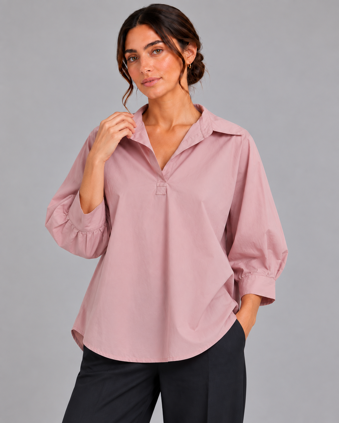 Blusa rosa cotone