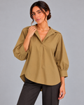 Blusa tabacco cotone