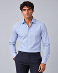 Camicia righe bianco/azzurro non stiro
