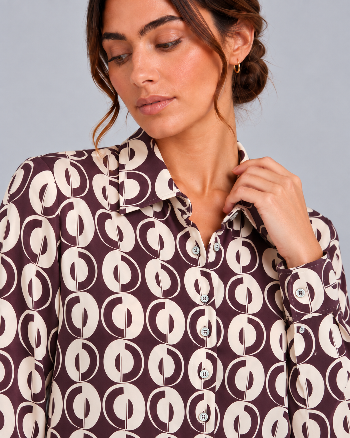 Camicia non stiro choccolate