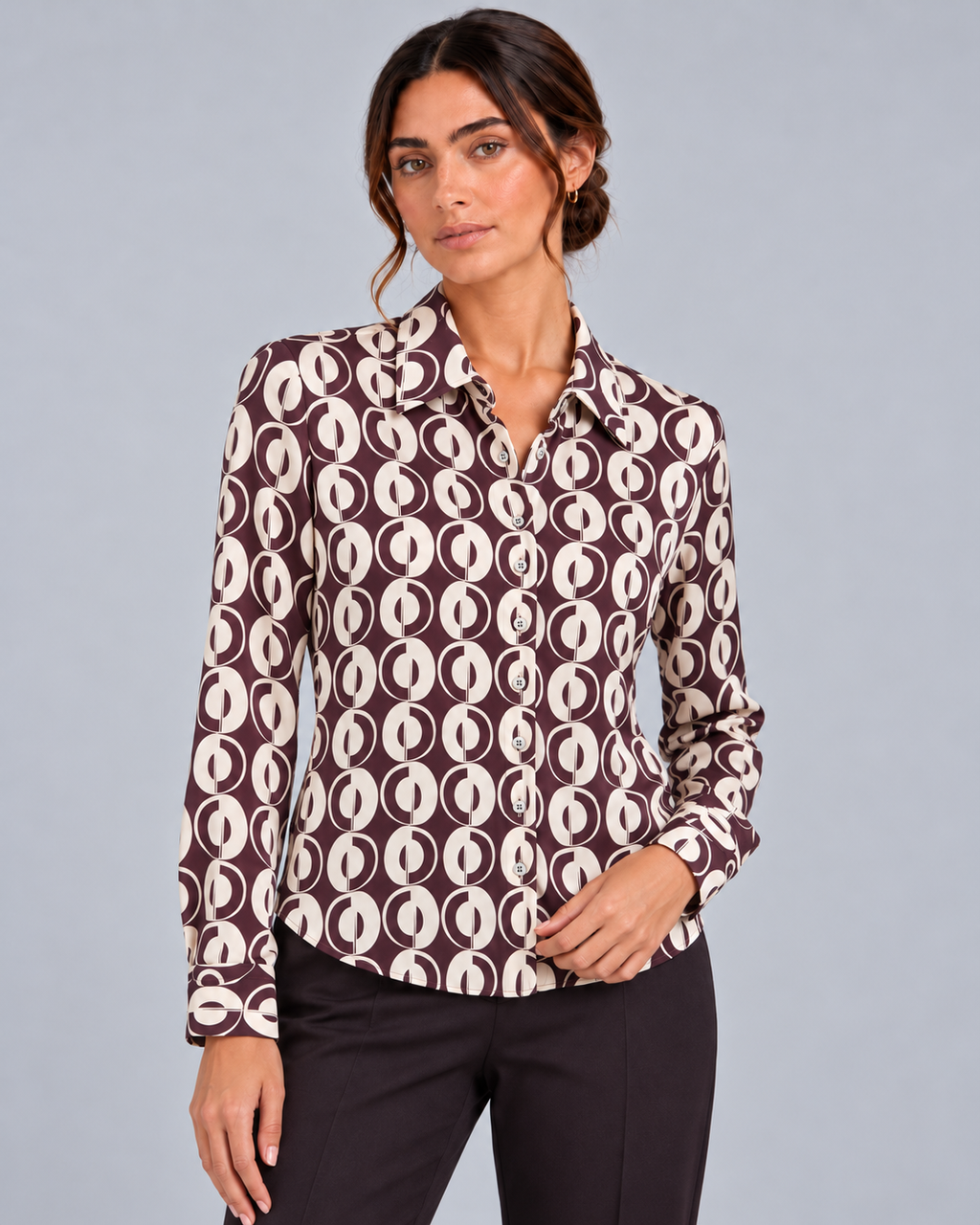 Camicia non stiro choccolate