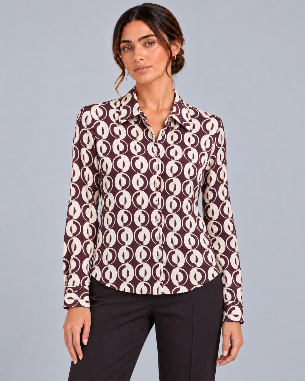 Camicia non stiro choccolate