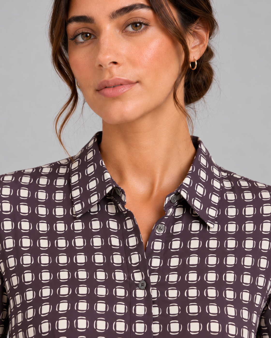 Camicia Sophia coffe non stiro