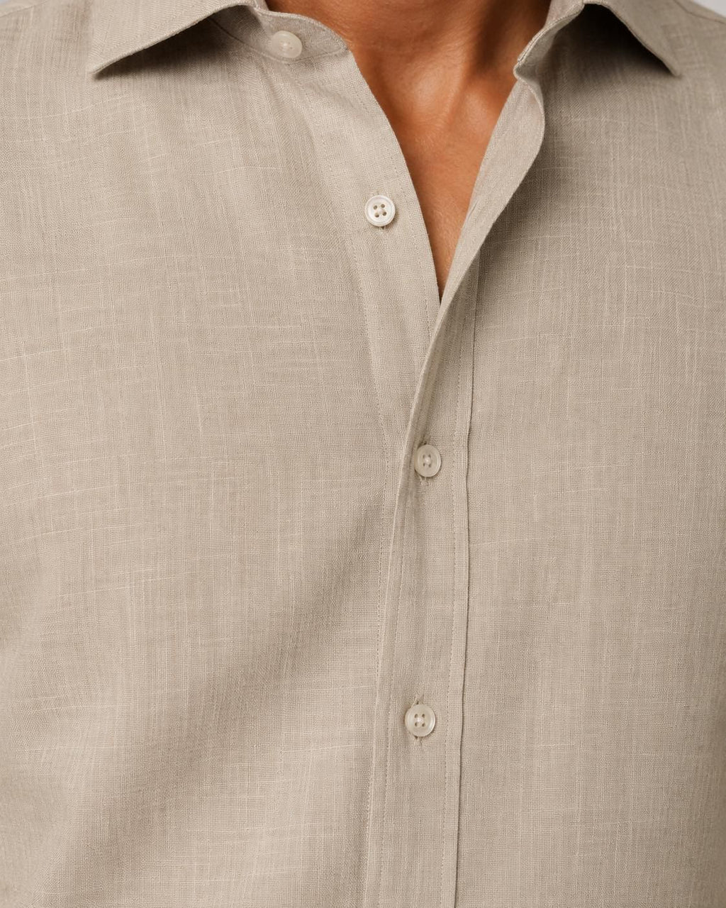 Camicia Lino sabbia