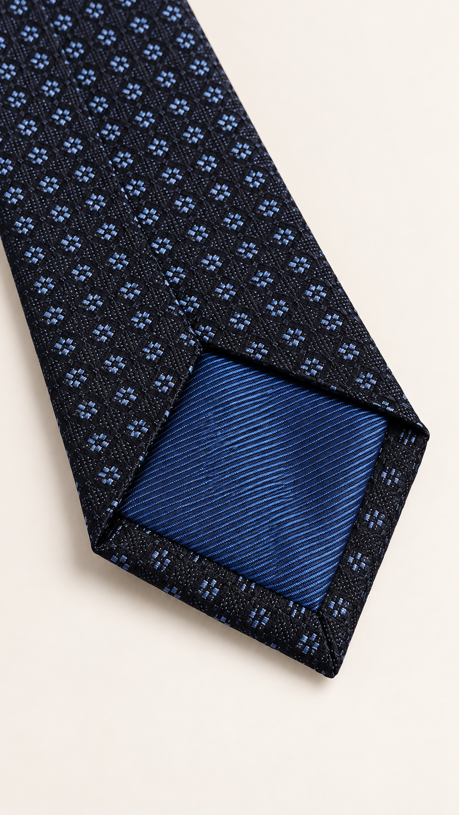 Cravatta fantasy nero/blu