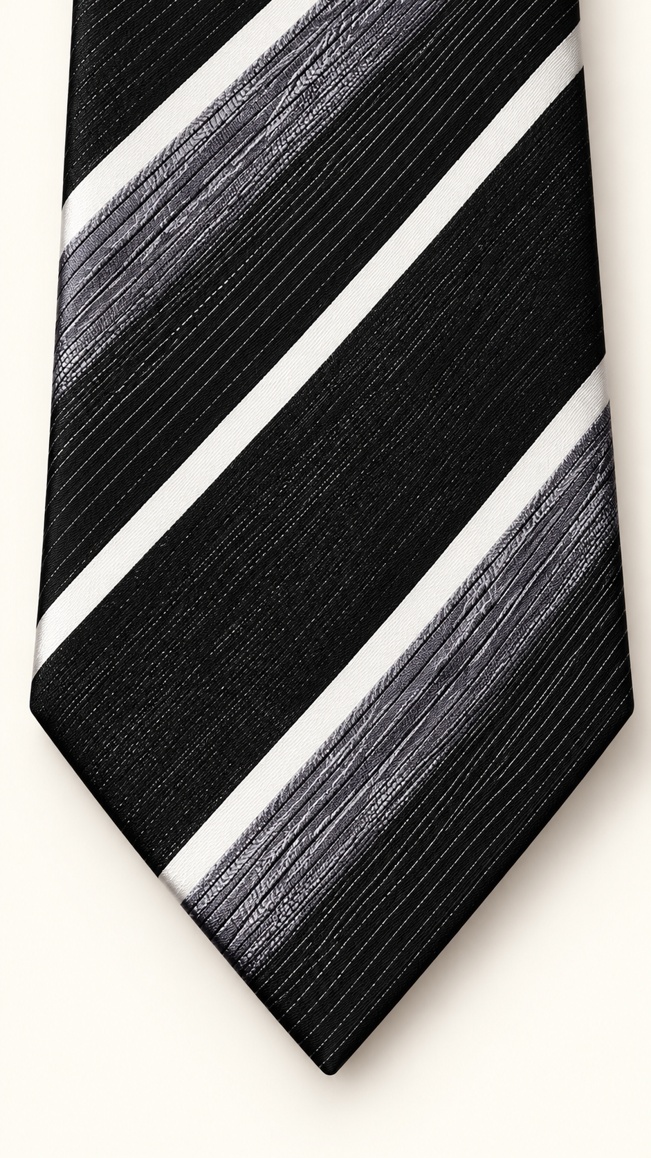 Cravatta fantasy grigio/nero/bianco