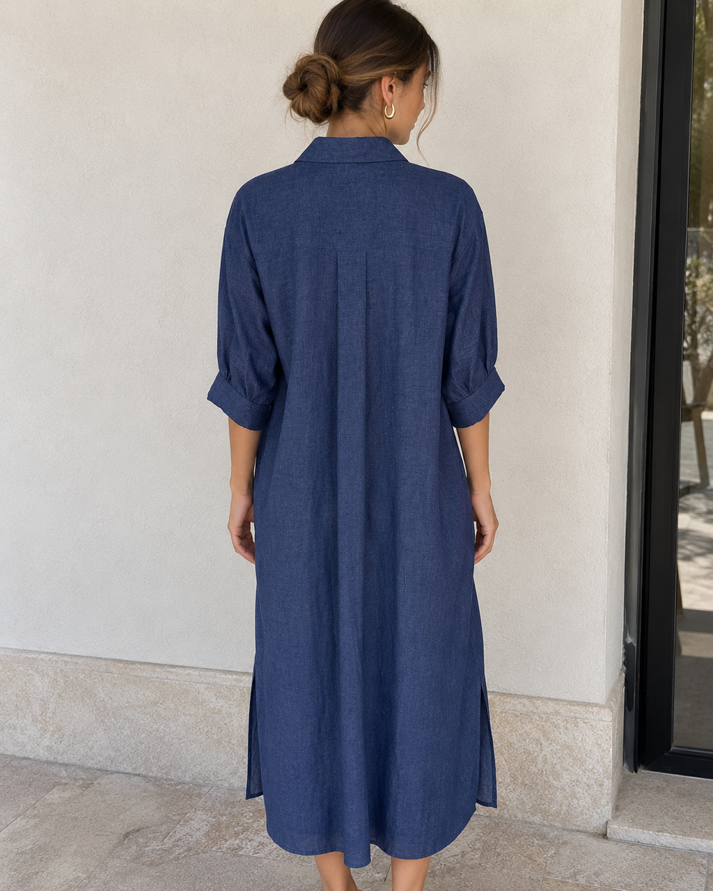 Abito in lino blu