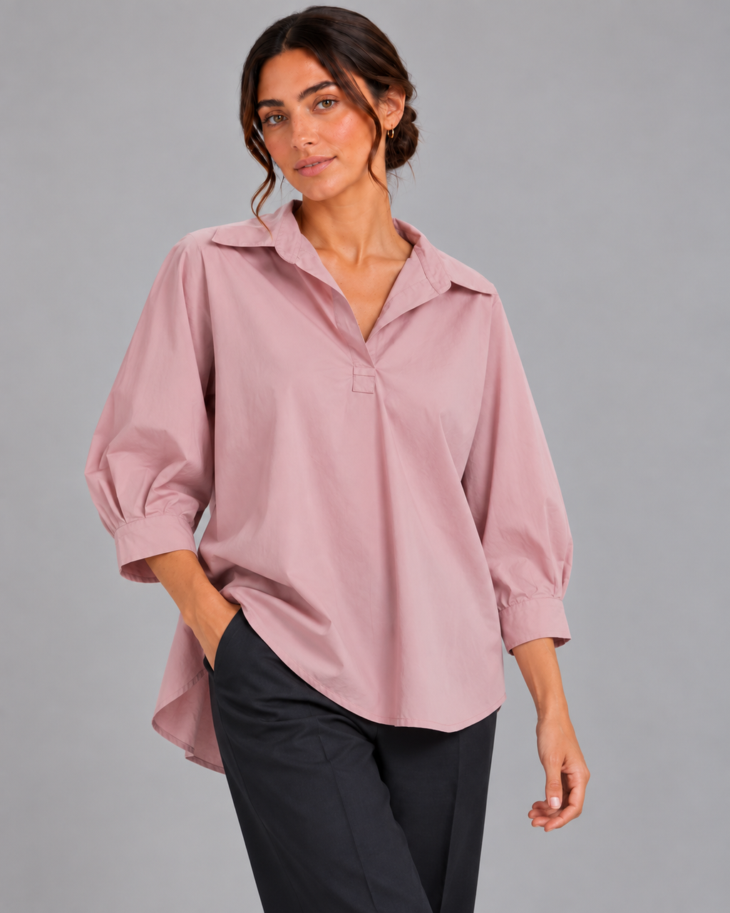 Blusa rosa cotone