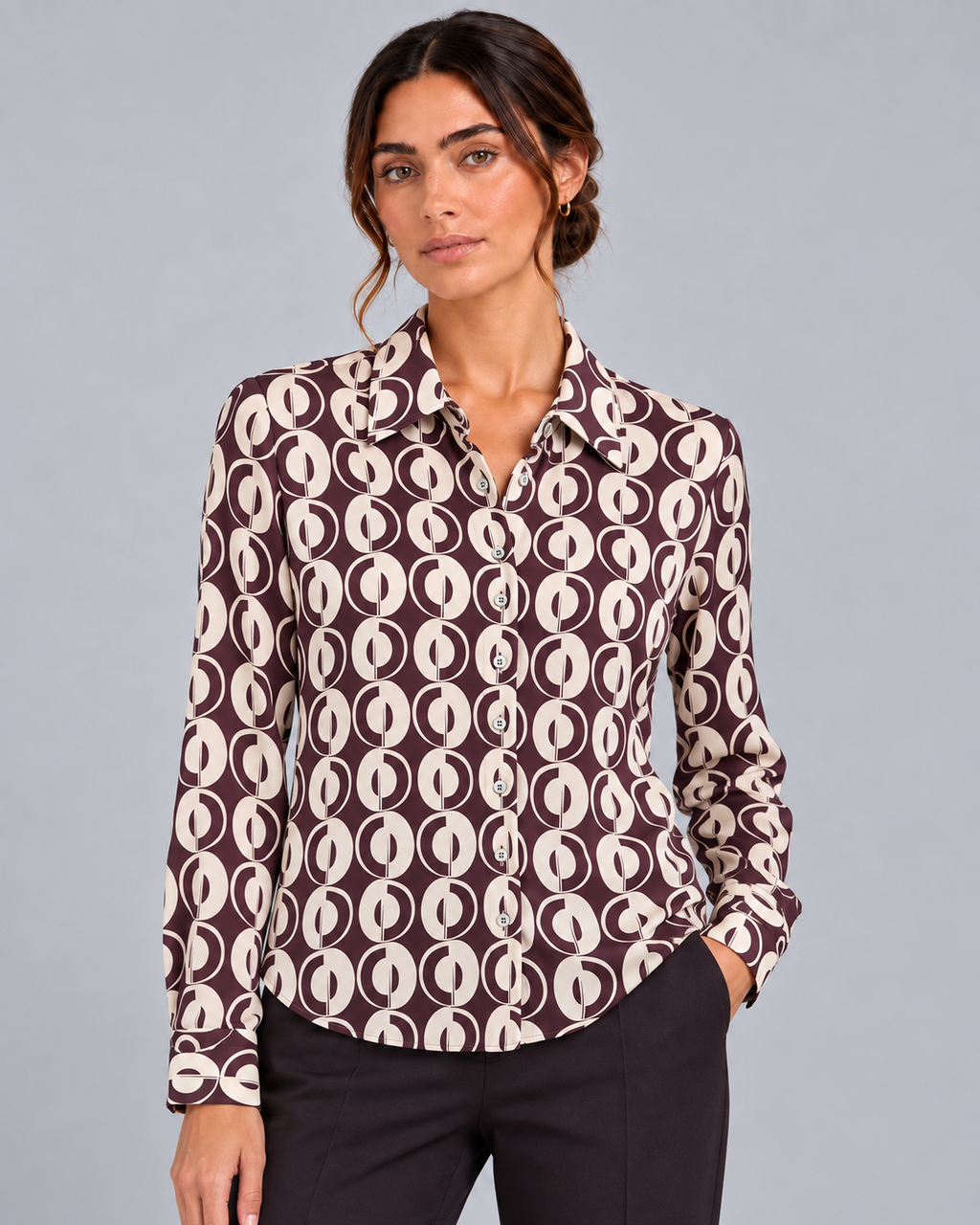 Camicia non stiro choccolate