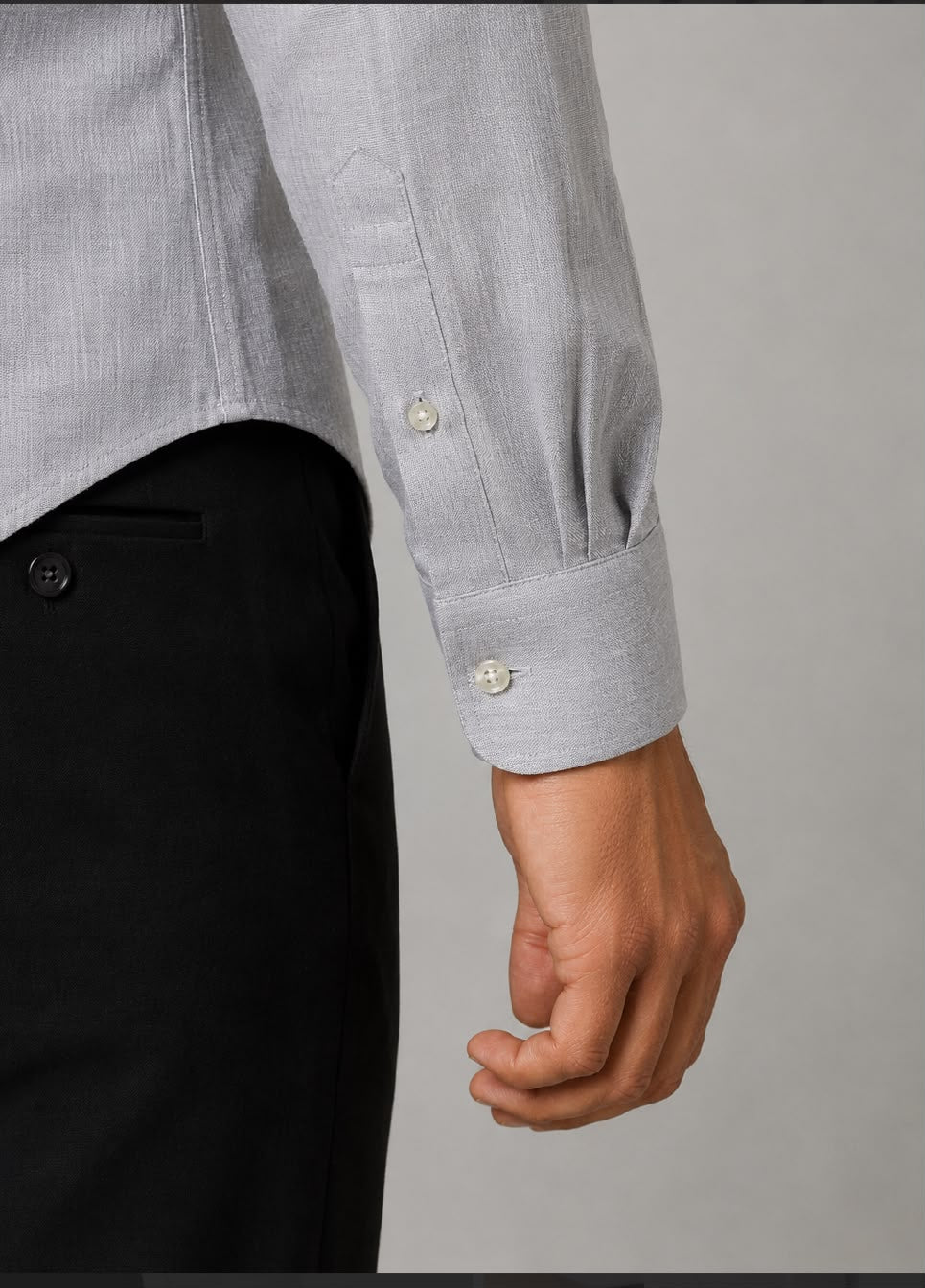 Camicia Lino brami grigio