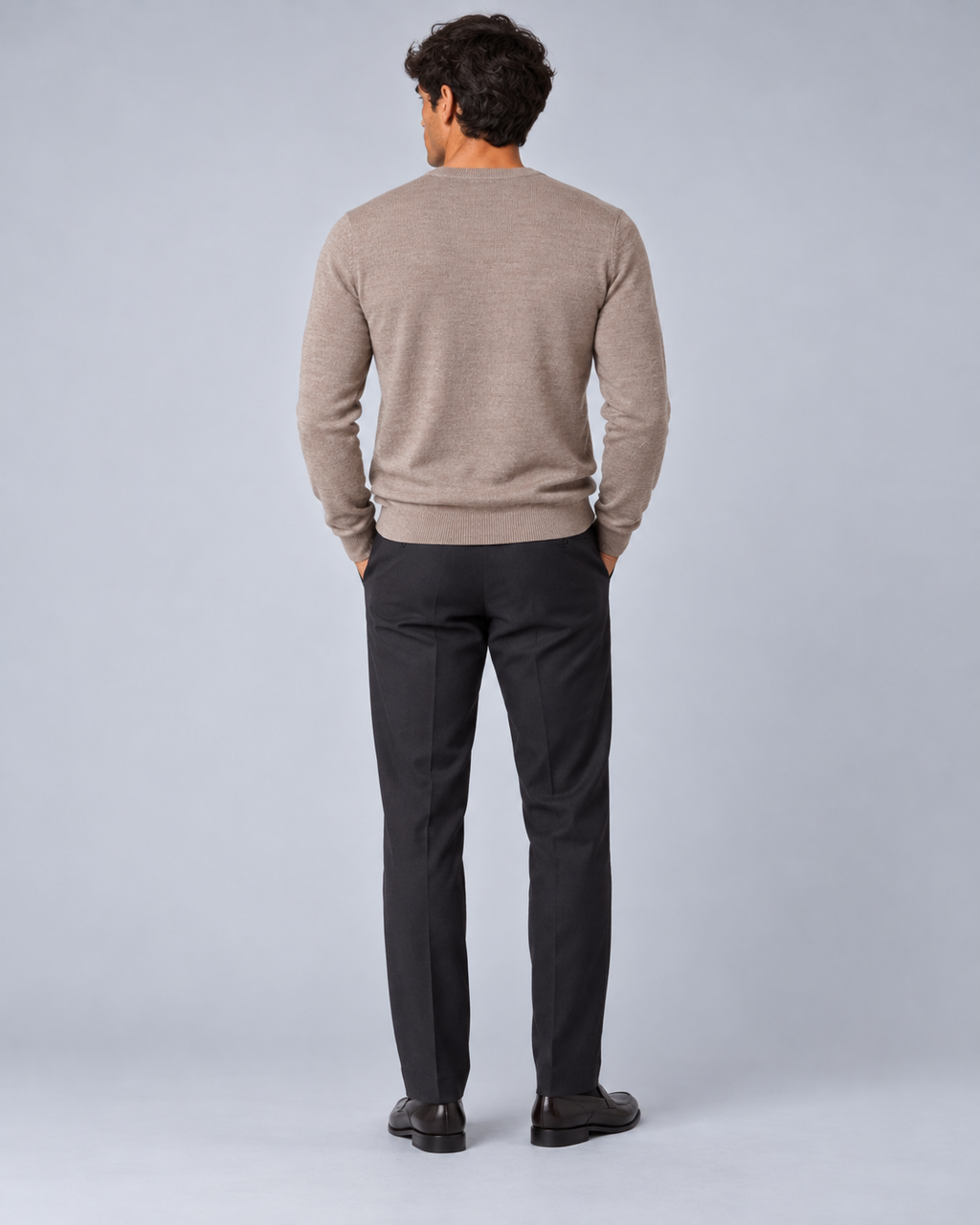 Maglia in lana merino fango