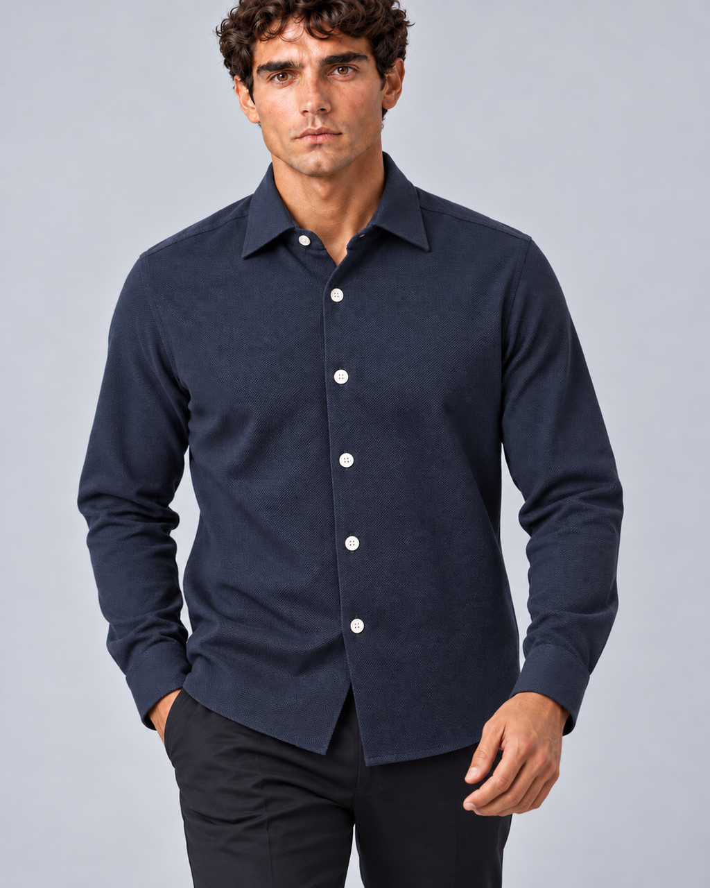 Camicia  blu navy